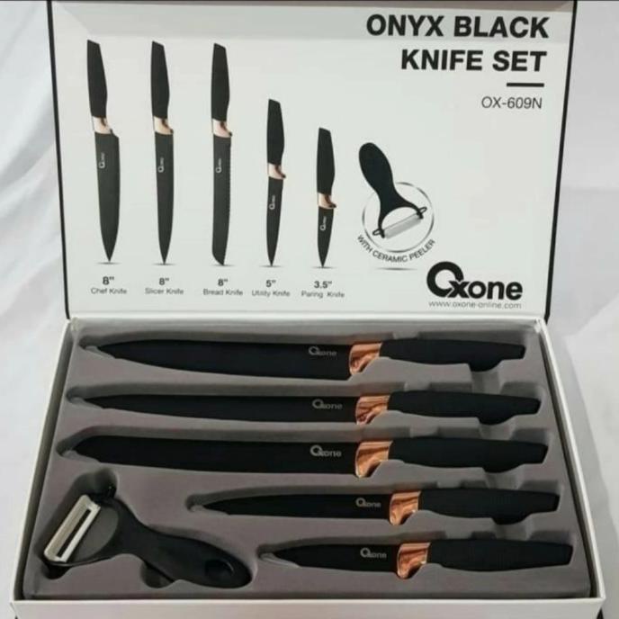 

Oxone Pisau Set Onyx Black Knife Set Ox609N 9Nwxdxu83W