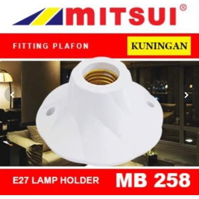 Mitsui MB 258 Fitting Lampu Plafon Besar cantik unik Bagus SNI Fiting - Fitting Plafon Sedang MB 258