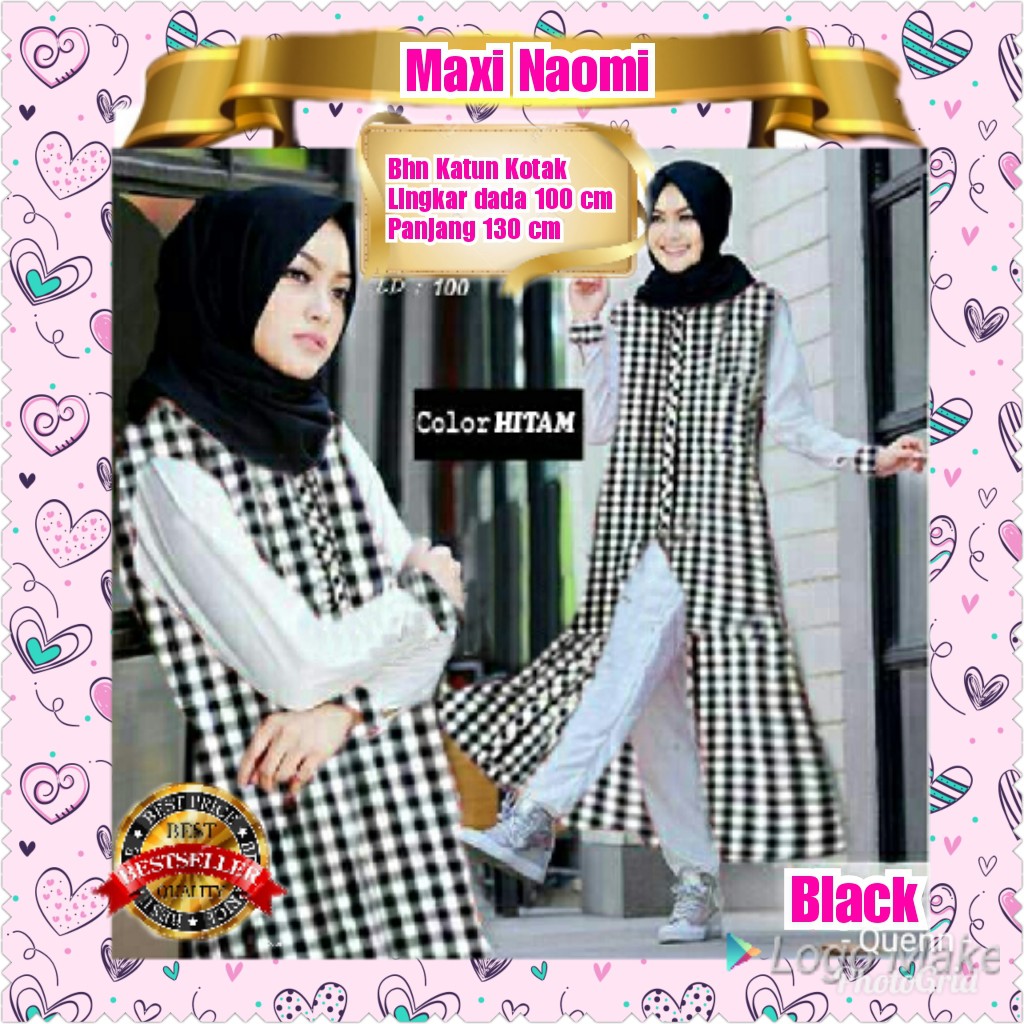 TERMURAH MAXI NAOMI BLACK/ RED/ DRESS /TERBARU/TERPOPULER/TERLARIS/KONDANGAN/TERMURAH