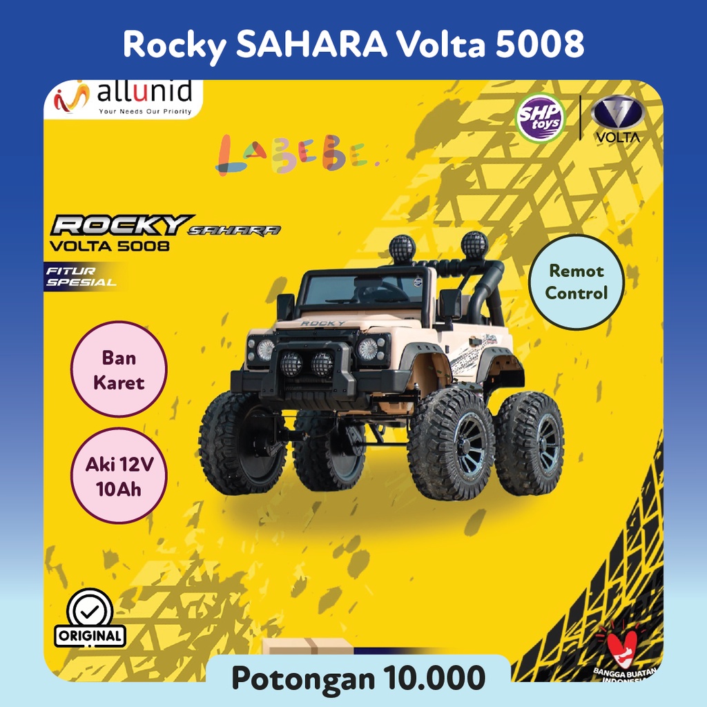 Mobil Aki Anak Jeep Rocky Sahara Volta 5023 Himalaya Sahara 4x4WD