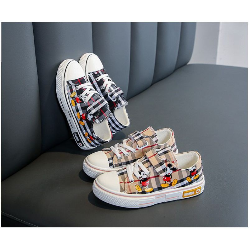 sepatu kanvas anak cewek cowok import murah sepatu sneakers anak remaja mickey