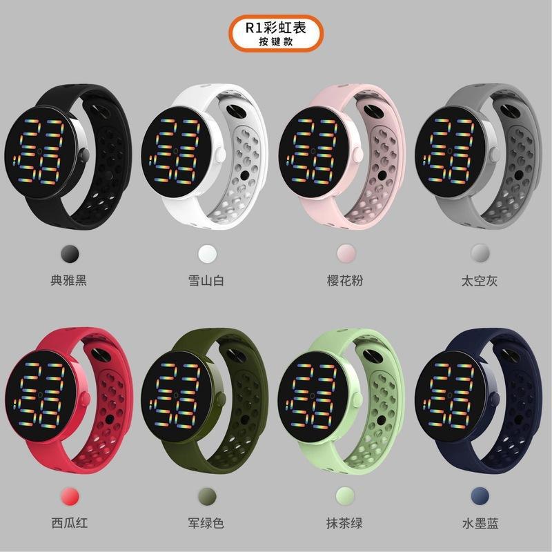 Jam Tangan Pria dan Wanita LED Water resist R1 rubber Original