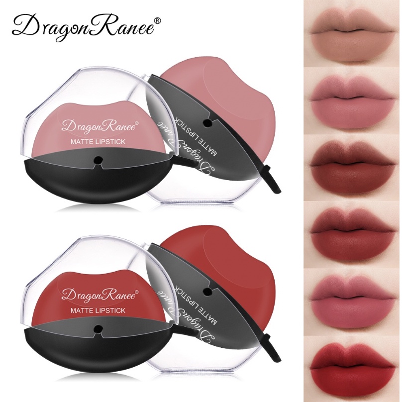 DRAGON RANEE Lazy Lips Lipstick Velvet Matte Lipstik Bentuk Bibir XX075