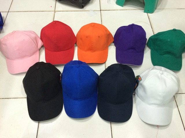 Topi baseball/tumblr polos warna warni dewasa