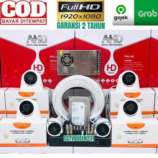 PAKET CCTV 8 CHANNEL 6 KAMERA FULL HD 5MP IR SONY 1080P KOMPLIT SIAP PASANG