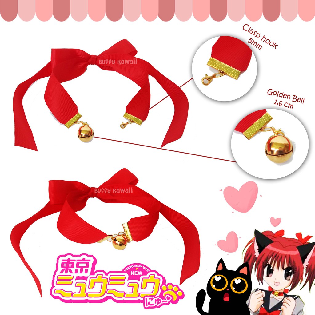 Choker ichigo tokyo mewmew red cosplay kawaii neko