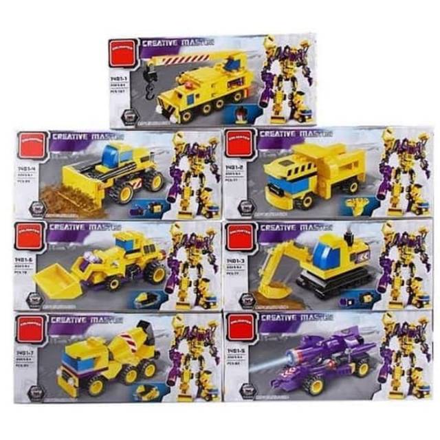 Mainan Blok Qman Creative Master 1401 isi 7 pcs
