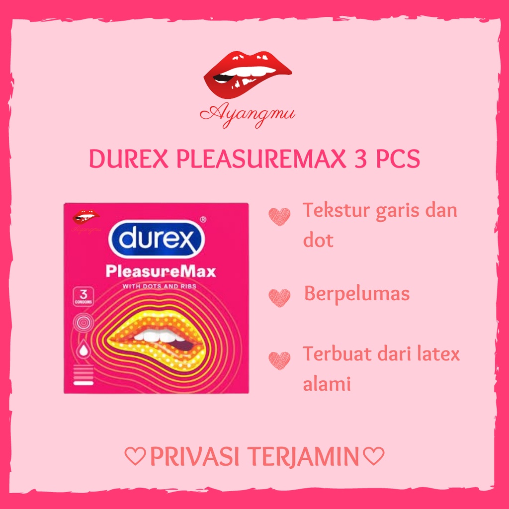 Kondom Durex Pleasure Max 3 pcs Kondom Durex Tektstur Duri Bintil Gerigi