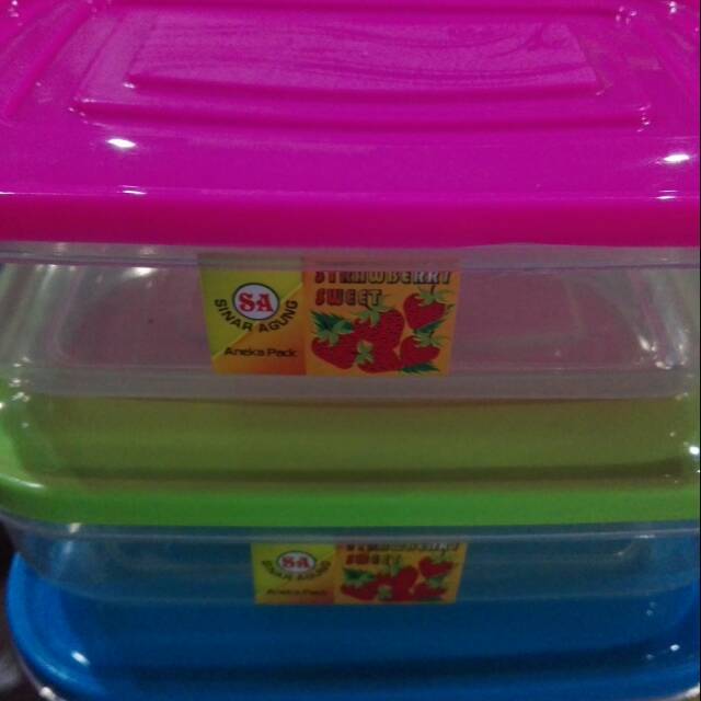 Tempat makan tempat bekal anak kotak transparan