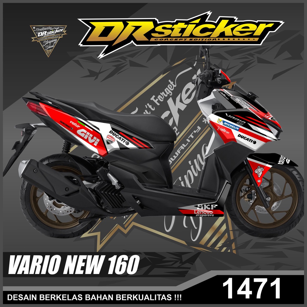 Dekal Sticker VARIO NEW 160 Full Body Stiker Skotlet VARIO Desain GIVI Stiker full body VARIO NEW 16