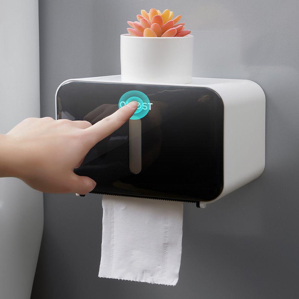 Populer Tempat Kertas Toilet Aksesori Kamar Mandi Tidak Meninju Dinding Dapur Penyimpanan Kertas Roll/ Dispenser Kertas Serut