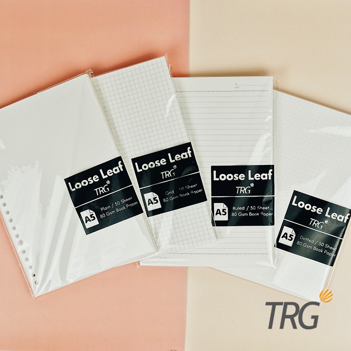 

TRG - Isi Loose Leaf Book Paper A5 TRG - Refill Binder Bookpaper Dotted Grid Plain A5 TRG