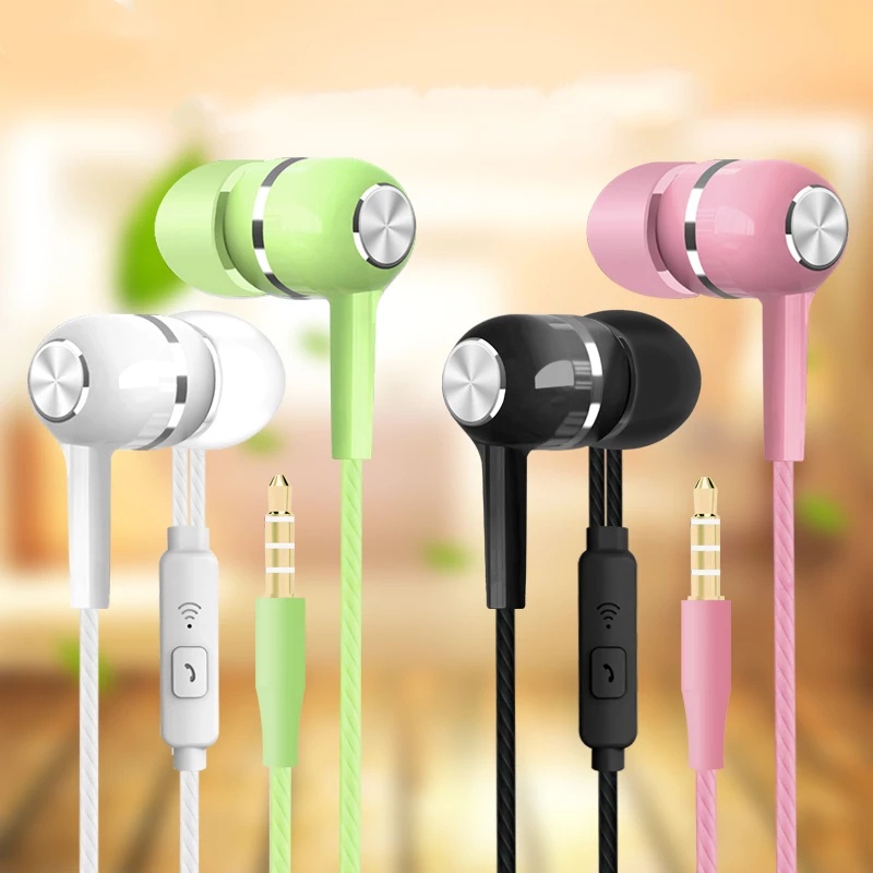 S12 Headset Earphone Sport in-ear Stereo Noise Canceling Kabel 3.5mm Dengan Mic Built-in