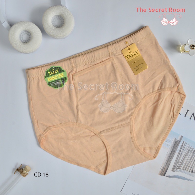 TALLY CD CELANA DALAM 17 (FIT XL) DAN 18 (FIT XXXL) I BAHAN KATUN BAMBOO | ADA KANTONG | HIGH WAIST