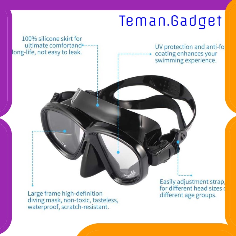 TG-DV009 ZACRO KACAMATA SELAM SCUBA DIVING SNORKELING - M24