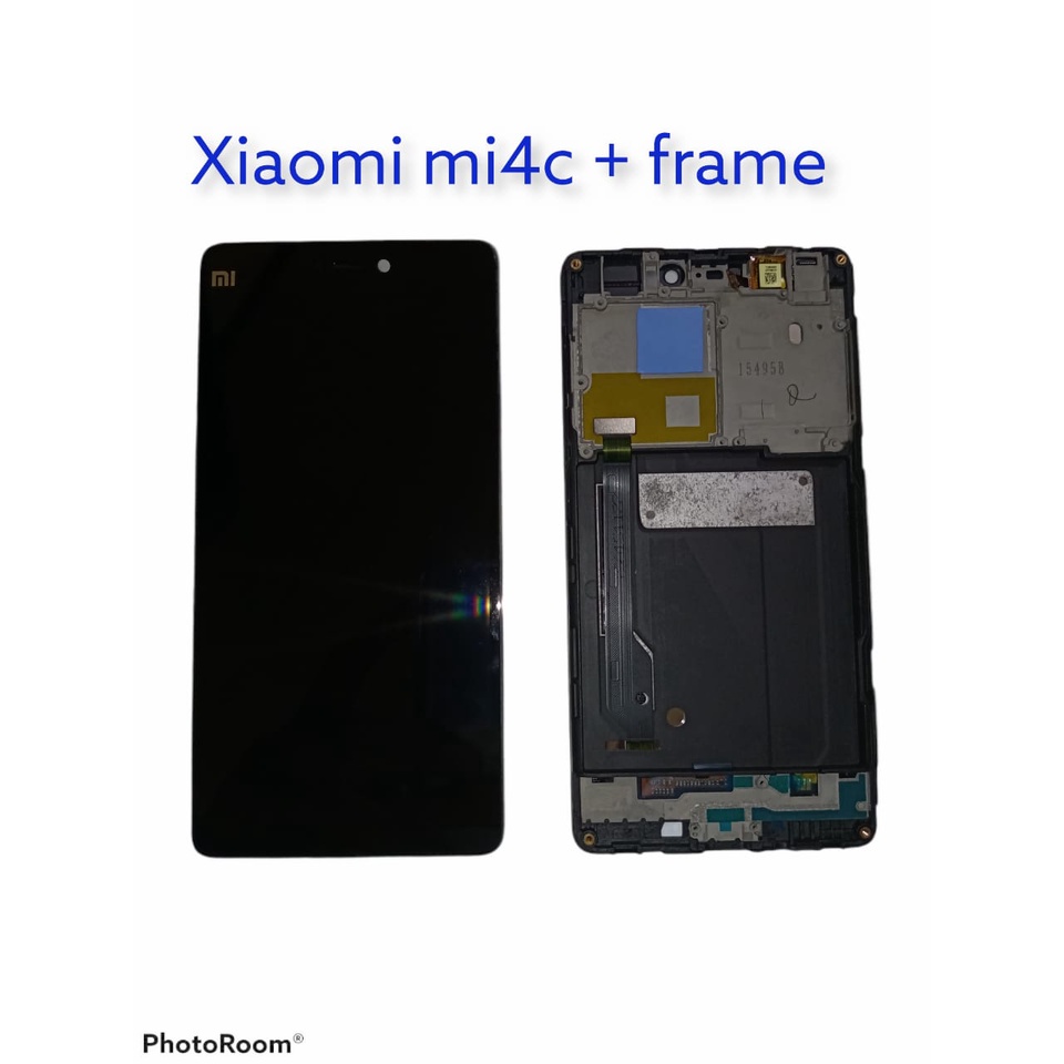 LCD XIAOMI MI4C  FULLSET + FRAME TOUCHSCREEN BLACK ORIGINAL