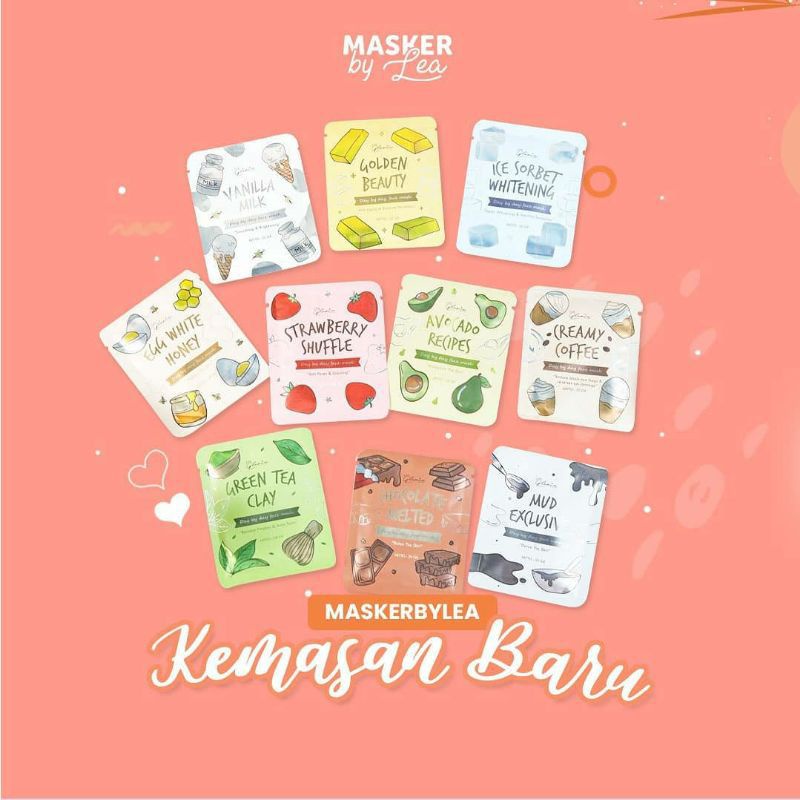 MASKER WAJAH LEA GLORIA 20GRAM BPOM||MASKER LEA GLORIA BPOM 20GR