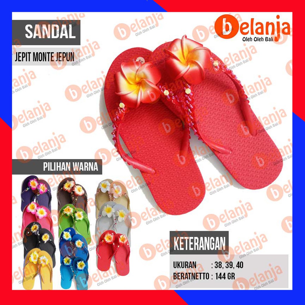 Sandal Jepit Monte Jepun sandal pantai bunga bali sandal murah