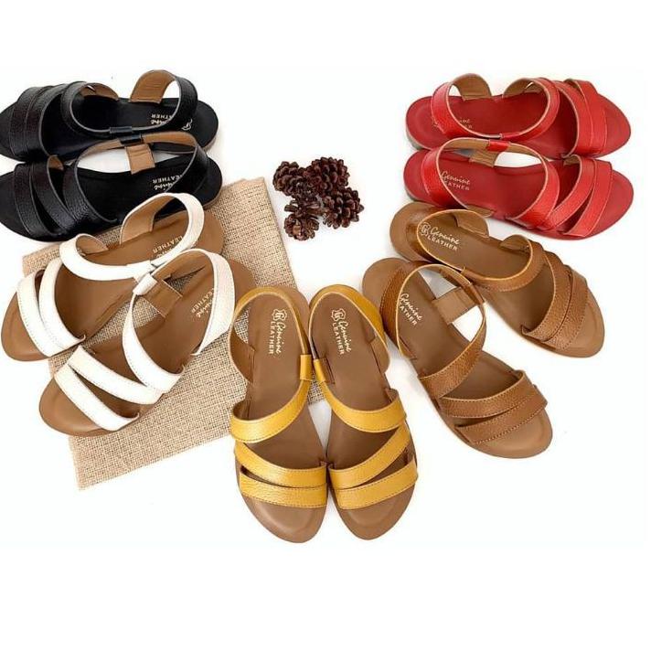 Terlaris.. Sandal Kulit Wanita Tali Tali