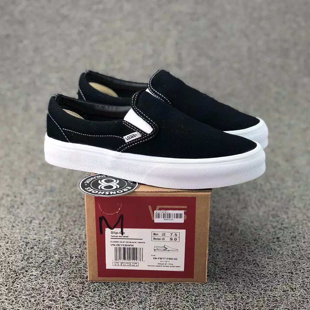 Sepatu Vans Skhool Motif 3D Sepatu Slip On Pria Casual Santai Kerja Kuliah Hangout