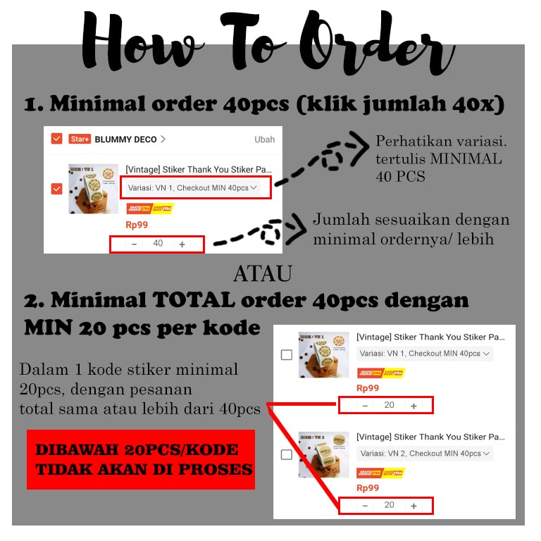 [Vintage] Stiker Thank You Stiker Packing Stiker Terima Kasih Stiker Segel Packaging-1