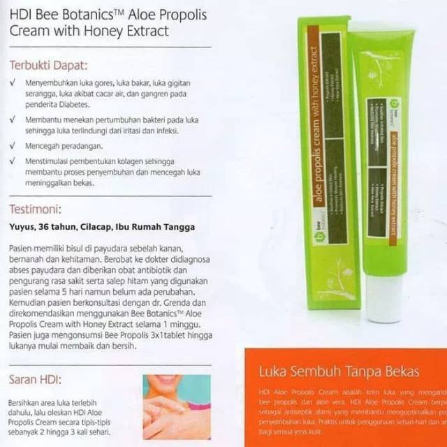Bee Botanics Aloe Propolis Cream 36 Gram Salep Utk Penyembuhan Luka 36gr Salep Utk Mengobati Luka