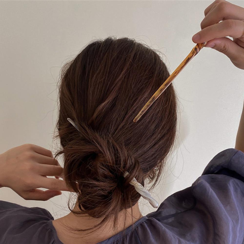 NEEDWAY Stik Rambut Wanita Perempuan Asetat Vintage Korea Aksesoris Rambut