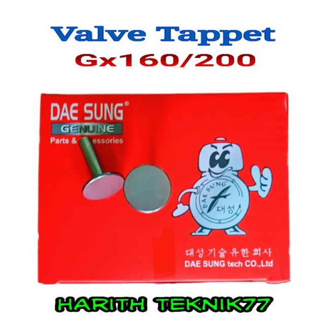 valve Tappet Gx160/200 mesin Honda penggerak alkon kompresor genset dll