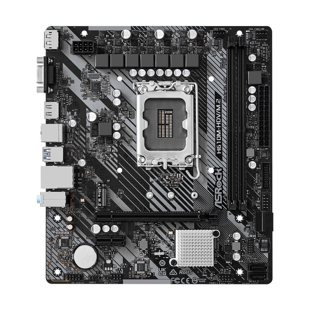 ASROCK H610M-HDV/M.2 Intel LGA1700 H610 DDR4 - Alder Lake Motherboard