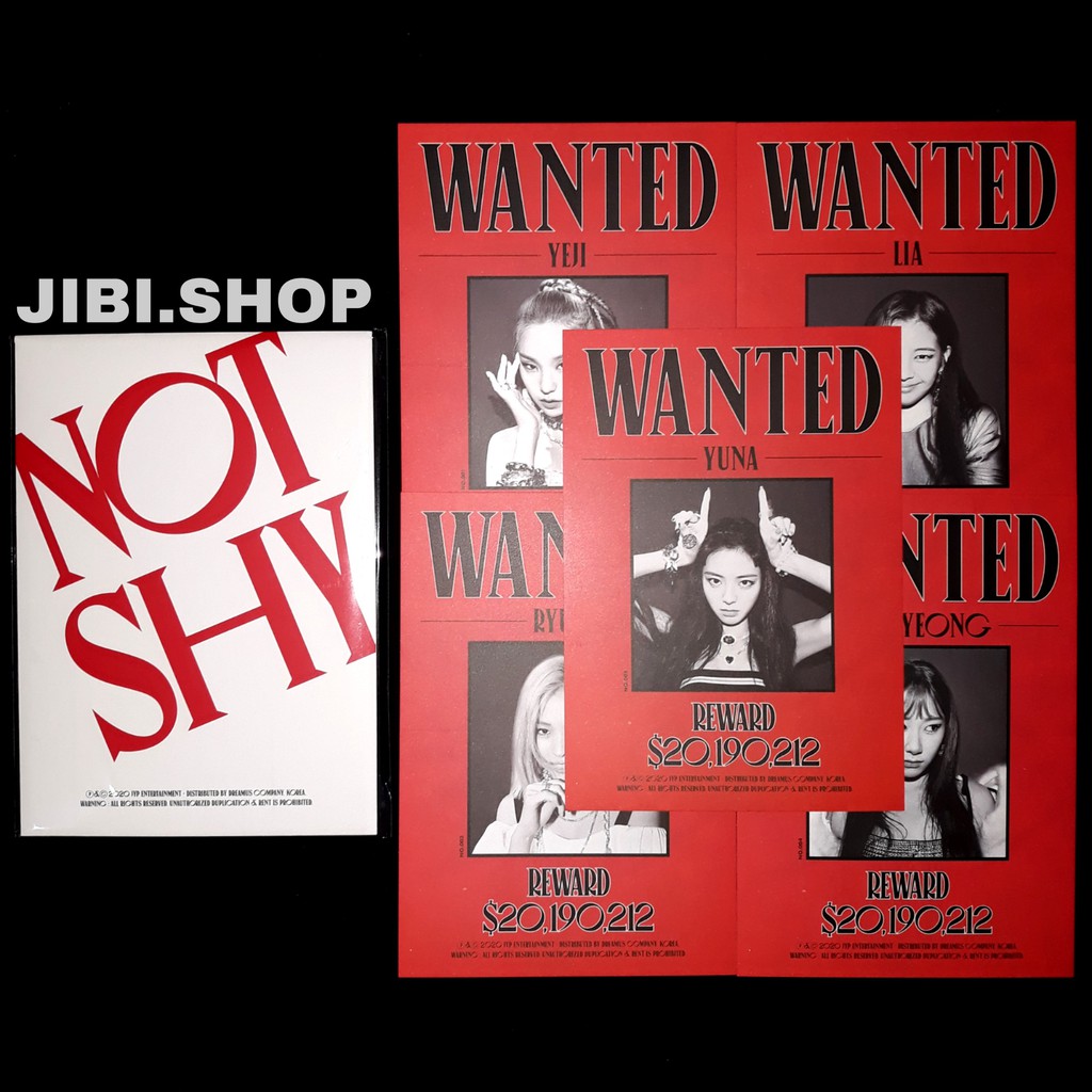 [postcard] itzy not shy official postcard pre order benefit yeji ryujin lia chaeryeong yuna pc album