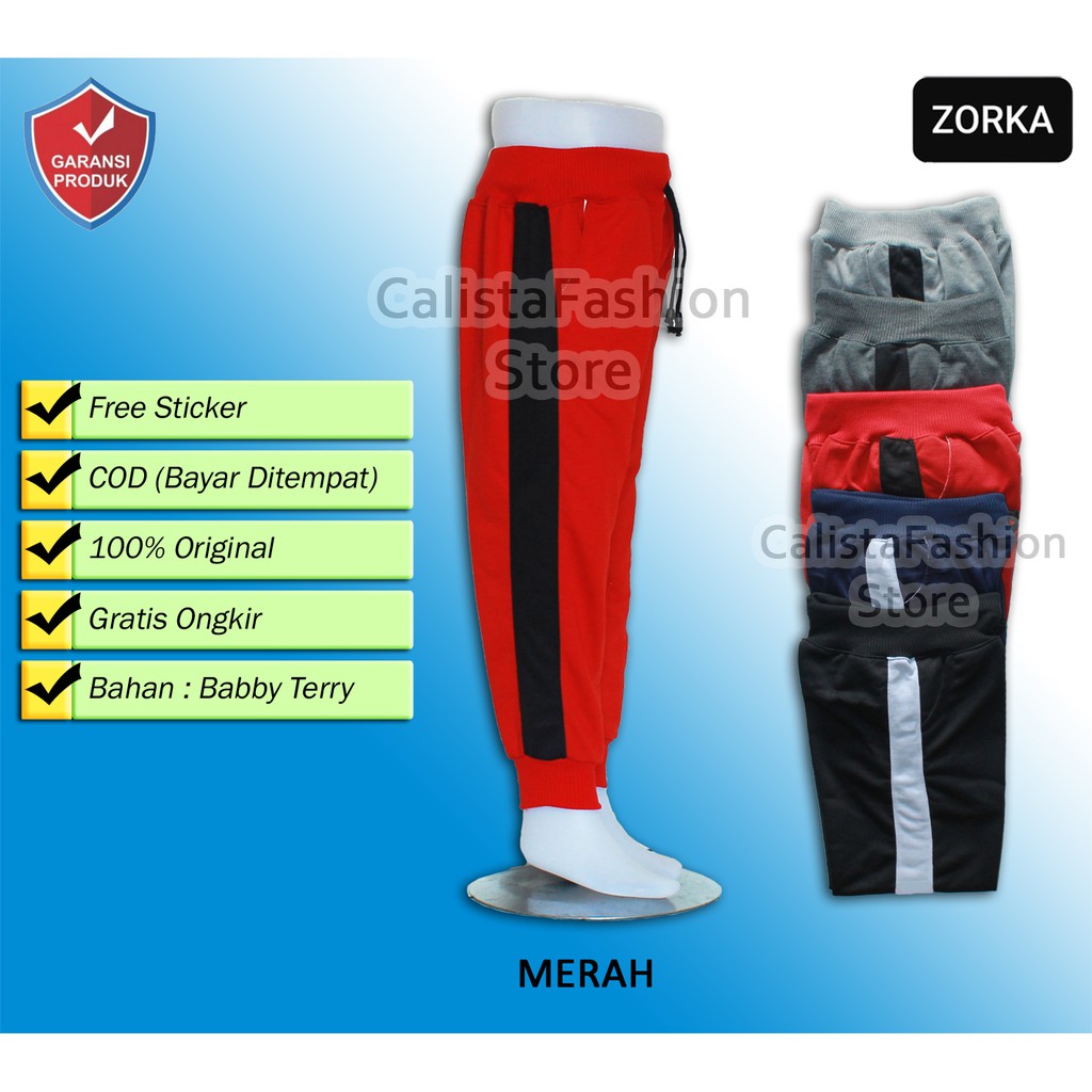 Celana Training Joger Anak Laki Perempuan 5-12 Tahun Stripe / Jogger Anak / Trening Anak