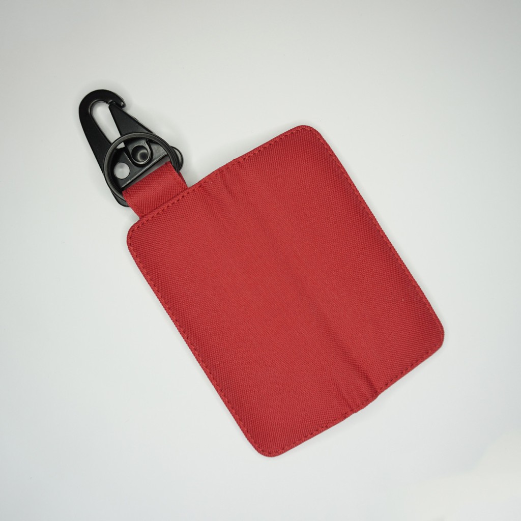 Gantungan Kunci Mobil Motor Carabiner Dompet STNK Slim Warna Merah - UGCB0013