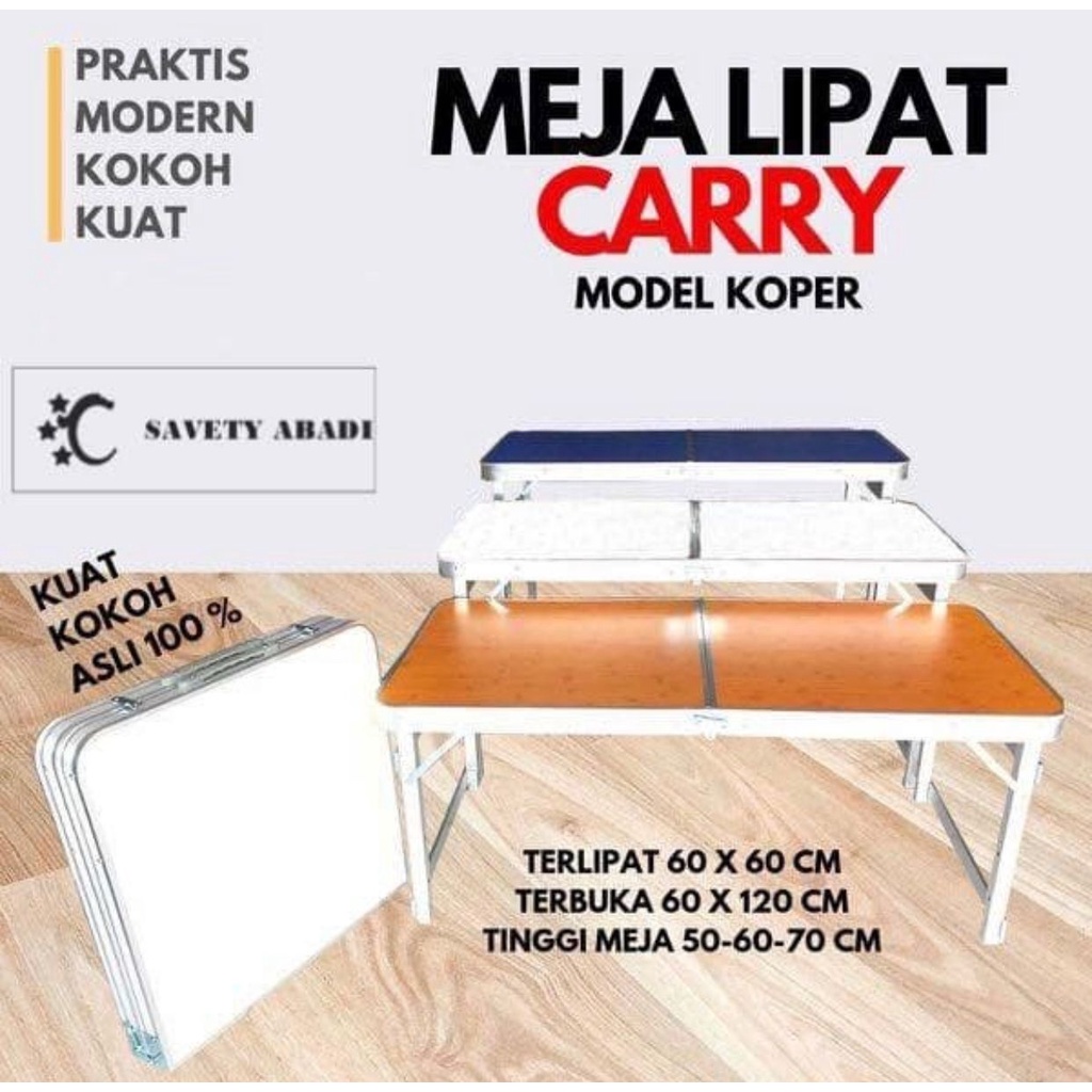 MEJA LIPAT CARRY PORTABLE MEJA JUALAN MEJA SERBAGUNA MEJA CARRY FBL