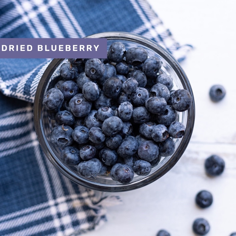 Organic&amp;Joy • Dried Blueberry/ buah bluberry kering/ antioxidant (unsweetened, snack sehat,pure blueberry, teh buah blueberry,toping muesli,dried fruit blueberries)