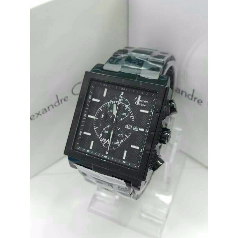 ORIGINAL Jam tangan Alexandre Christie AC 6460 original full black