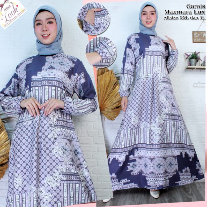 [READY JUMBO LD 125 | XXXL ] Gamis Maxmara Lux Premium |Gamis Maxmara Jumbo |Gamis Pesta Terlaris