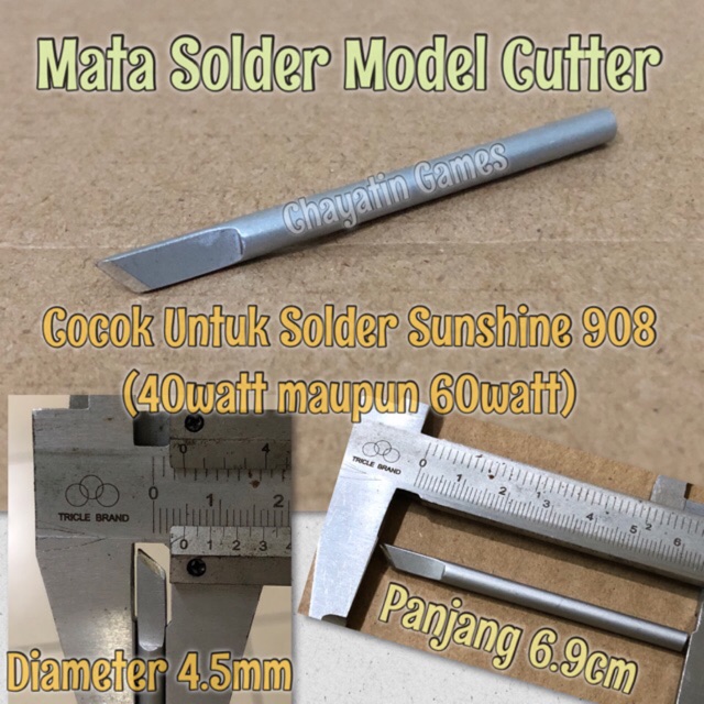 Mata Solder Model Cutter Cocok Untuk Solder 905 Bahan Besi Sesuai Foto