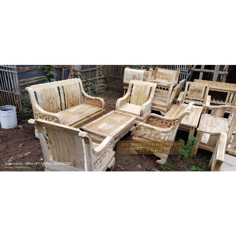 mebel murah kursi meja tamu meja ruang tamu kursi tamu minimalis bahan kayu jati jepara