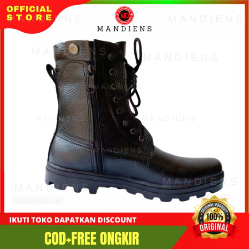 Mandiens  K.MIL Sepatu PDL Kulit Asli Motif Jeruk  PDL Tni Polri Linmas