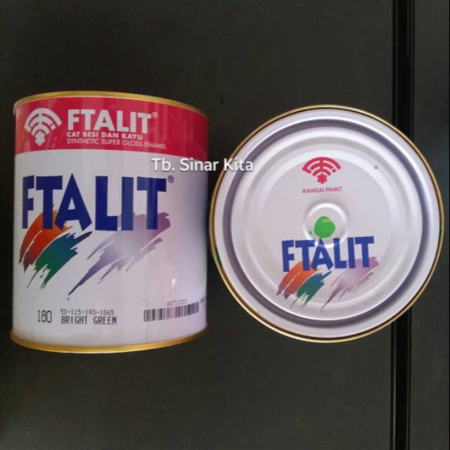 Cat Kayu Dan Besi 1kg Gloss Bright Green - FTALIT