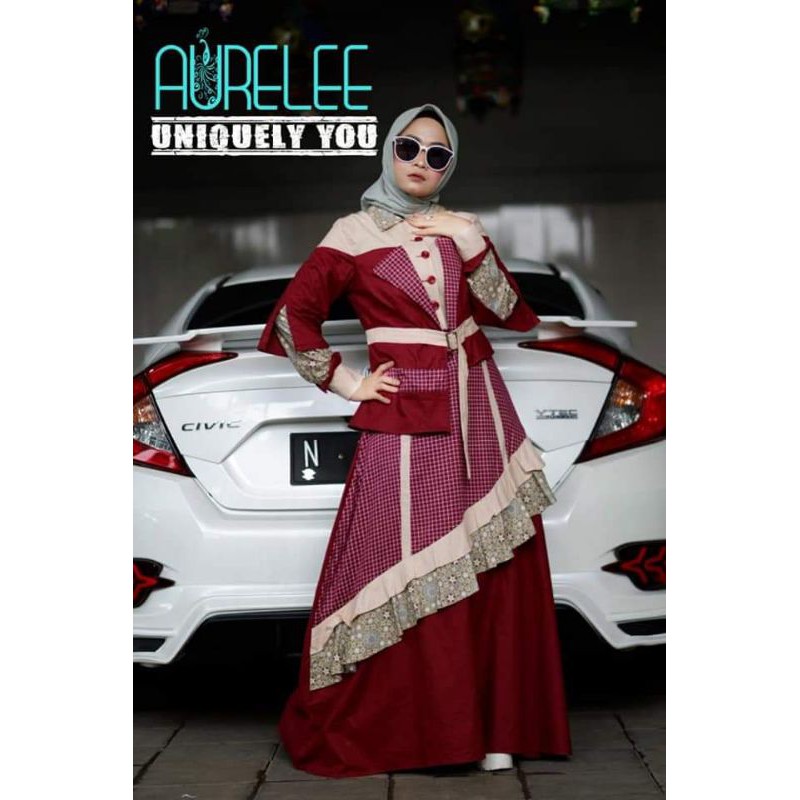Gamis Aurelle Red & Blue in Style A-2112002