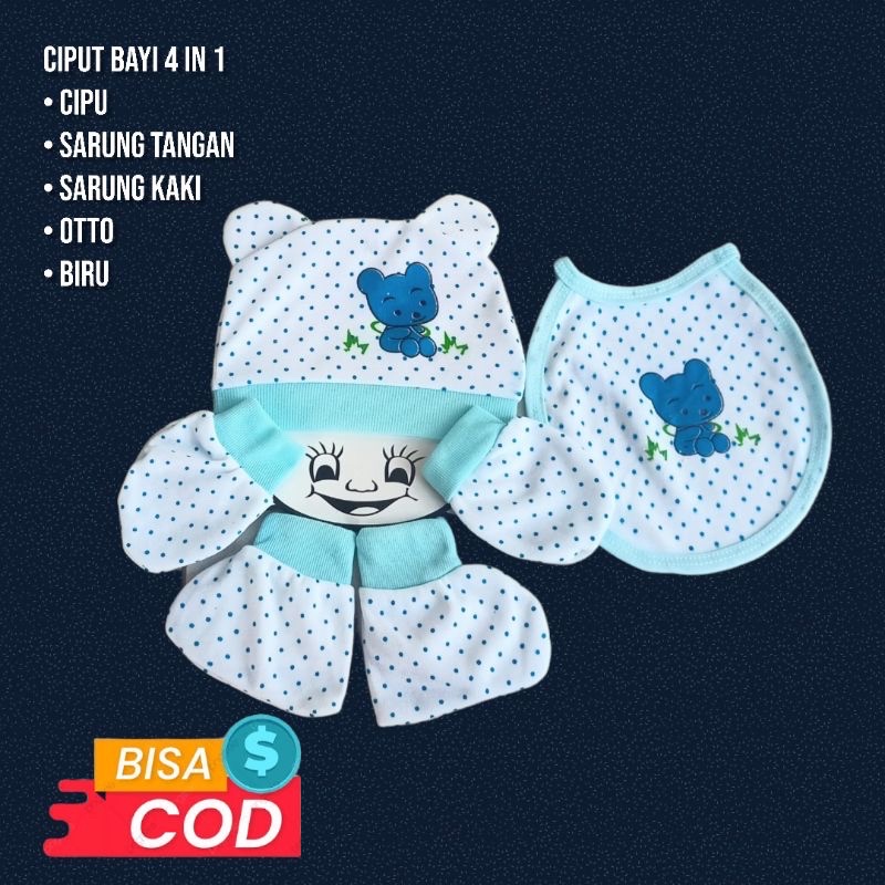 topi set bayi (4in1) bagus