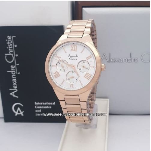 Jam Tangan Alexandre Christie Wanita AC 2829 BF FRG Full RoseGOLD Ori