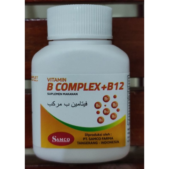 Samco Vitamin B Complek Plus B12 / 100 Tablet / Meningkatkan Energi / Metabolisme / Fungsi Saraf