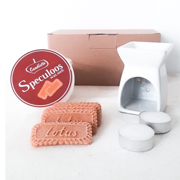 Speculoos Lotus Biscoff Biscuit Scented Wax Melts Burner Hampers Set - Paket Tungku Aromaterapi