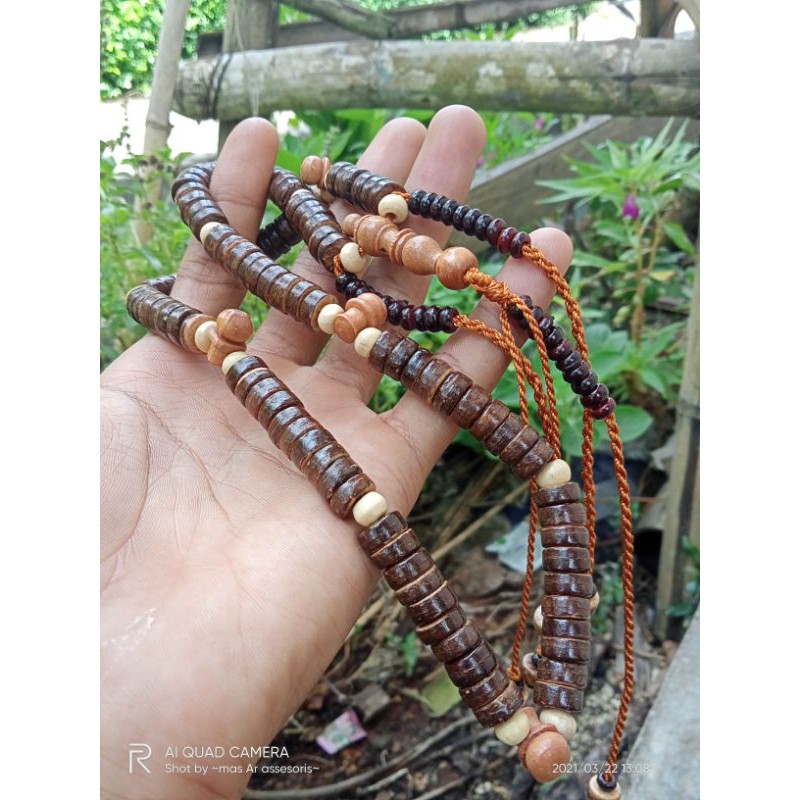 tasbih tijani tempurung kelapa/batok kelapa natural.