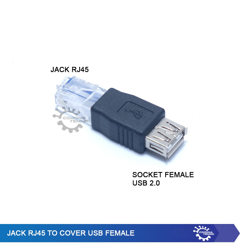 Jack RJ45 to Cover USB Female