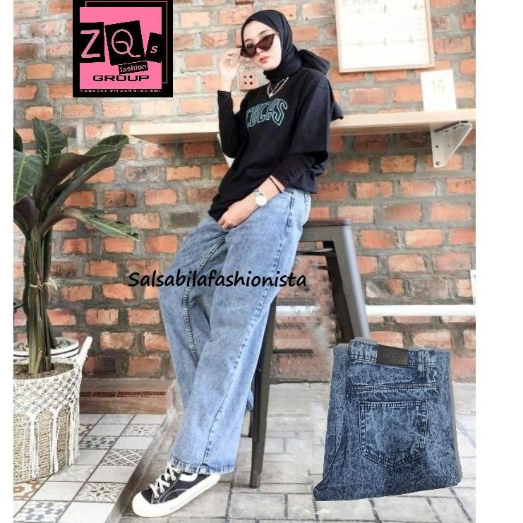 Best Seller.. Highwaist Kulot Jeans Wanita Loose - Celana kulot jeans wanita putih jins denim highwa