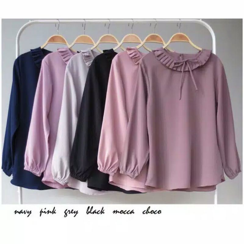 BAJU ATASAN WANITA BLOUSE WANITA LILI BLOUSE KEKINIAN MODEREN MURAH