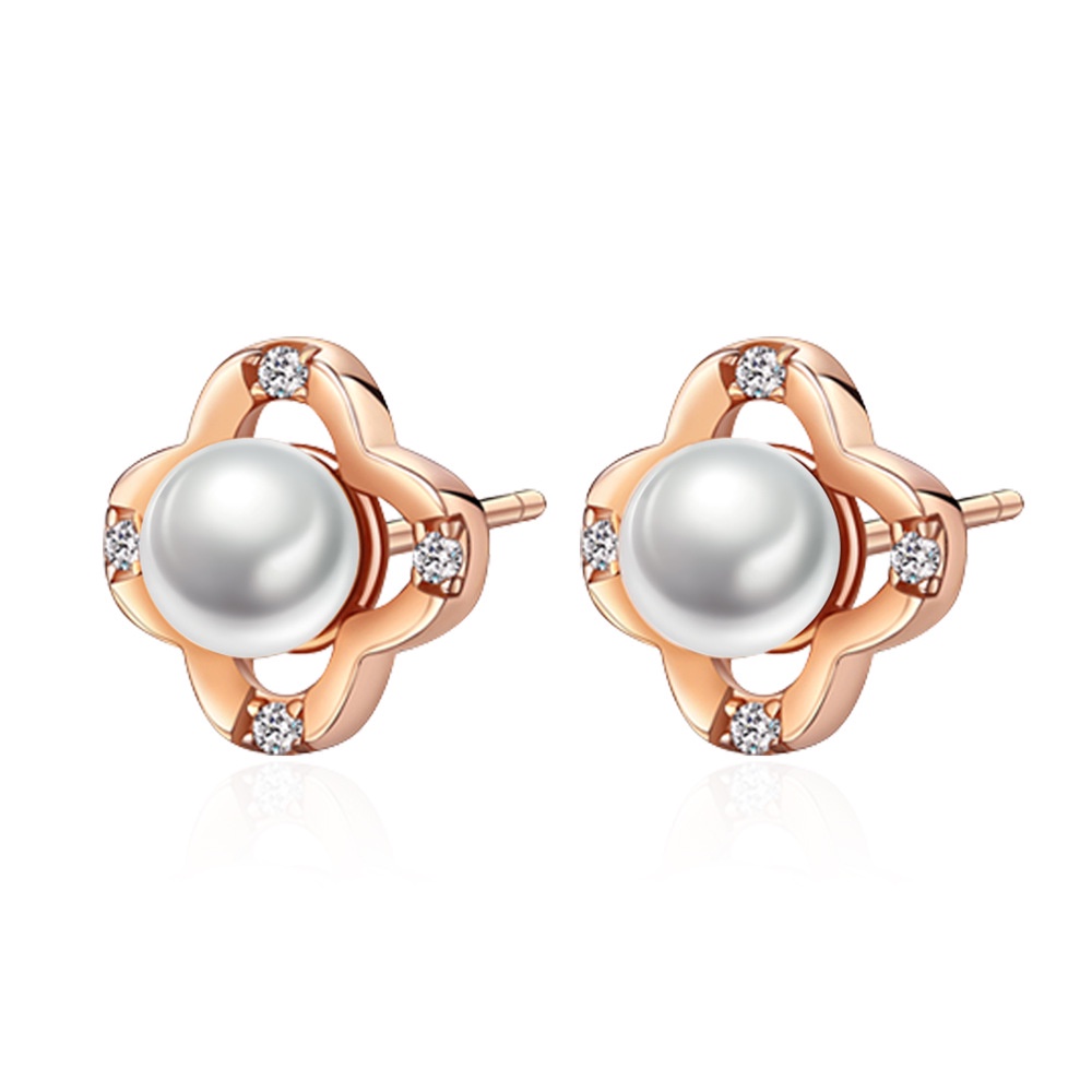 925 Perak Anting Anting Wanita Perhiasan Fashion semanggi berdaun empat mewah yang ringan/Subang Telinga anting perempuan